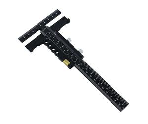 mophrati Medidor de marcado de aleación de aluminio Herramienta de bricolaje adecuada para múltiples aplicaciones de artesanía Medidor de marcado que se, con ajuste fino, 22.9 x 9 cm