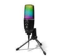 mophrati Micrófono de Condensador con Cable USB RGB Living Streaming Micrófono de reducción Ruido con trípode Accesorios computadora Escritorio