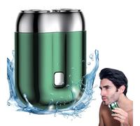 mophrati Mini Afeitadora eléctrica compacta, experiencia de afeitado rápida y cómoda, Mini afeitadora magnética de doble cabezal ABS, fácil de llevar, Verde
