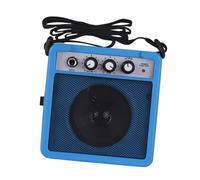 mophrati Mini amplificador de guitarra portátil. Amplificador de guitarra eléctrica. Música dondequiera que vayas. Solución sonido compacta y flexible para músicos. Equipo, azul, 12.5 x 12.5 x 6 cm