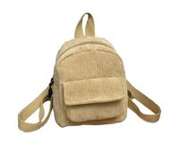 mophrati Mini Mochila Ligera y portátil para Mujer, Mochila pequeña de Pana para Profesionales ocupados, Estructura Duradera, Caqui