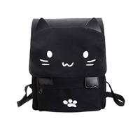 mophrati Mochila de lona bonita y práctica para niños, mochilas divertidas de viaje para niñas, mochila de algodón para mujeres, mochila de gato para regalos