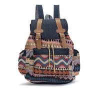 mophrati Mochila de lona para mujer, organizador de bolsas, mochila étnica de gran capacidad, mochila ajustable para compras, suministros para bolso de hombro, tipo 3