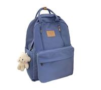 mophrati Mochila de Tela con Gran Capacidad y múltiples Compartimentos, Bolso de Viaje, Mochila de Nailon, Regalo, Azul, 32 * 12 * 42cm