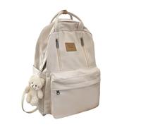 mophrati Mochila de Tela con Gran Capacidad y múltiples Compartimentos, Bolso de Viaje, Mochila de Nailon, Regalo, Beige, 32 * 12 * 42cm