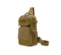 mophrati Mochila Ligera - Impermeable Y Multifuncional Camping Y Escalada Tela Sling Bolsas De Hombro Bolsa De Pecho Capacidad, Marrón