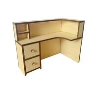 mophrati Muebles en Miniatura para casa de muñecas 1/12, en Miniatura de para Madera, Escritorio para Mejorar la decoración del realismo, Modelo de
