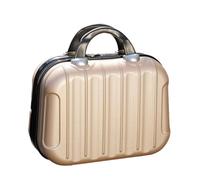 mophrati Organizador de Almacenamiento de Maquillaje de 14 Pulgadas, Caja de ABS, Mini Protector de embarque, Estuche de cosméticos, Bolsa de Gran Capacidad, Regalo de Festival, champán