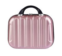 mophrati Organizador de Almacenamiento de Maquillaje de 14 Pulgadas, Caja de ABS, Mini Protector de embarque, Estuche de cosméticos, Bolsa de Gran Capacidad, Regalo de Festival, Oro Rosa