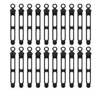 mophrati Organizador de Cables de Datos Silicona, Compacto y portátil, para una gestión versátil Cables, Adaptable a múltiples escenarios, Bridas Goma, Bridas Silicona, Mini, Negro, l