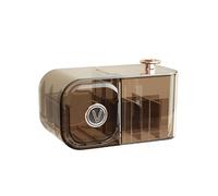 mophrati Organizador de cosméticos, collar, pendiente, caja de almacenamiento gran capacidad, contenedor joyería, maquillaje belleza, estante sombra ojos huevo, Marron oscuro