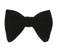 mophrati Pajarita de terciopelo elegante y sofisticada para hombre, pajarita grande de terciopelo a la moda, para hombre, pajaritas, Negro
