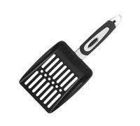 mophrati Pala para Arena de Gato de tamizado rápido con Mango, Pala Profunda, Palas Huecas para facilitar la Limpieza, Palas inclinadas Suaves, Mango Largo de, Negro, 25.2 x 10.8 cm