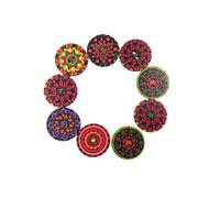 mophrati Paquete de 100 botones de Para madera mezclados 2 agujeros álbum recortes estampado Floral forma cuenco botón costura DIY para accesorios costura, 20mm