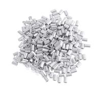 mophrati Paquete de 100 Manguitos de crimpado ovalados Aluminio 0,8 mm/1 mm/1,2 /,5 /,8 y 2,0, Plata, 1mm