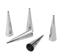 mophrati Paquete de 12 moldes en rollo, superficie lisa, molde para croissants en Para espiral de acero inoxidable, prácticos moldes cuerno para pasteles resistentes al calor , plata , 5 uds 12*3*3cm