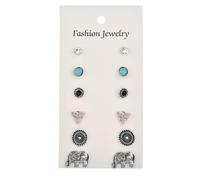 mophrati Paquete de 12 pendientes de plata a la moda, pendientes aro bohemios con estilo delicado, joyería decorativa, gotas para los oídos, accesorios para mujer