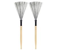 mophrati Paquete de 2 cepillos de tambor, suministros instrumentos para principiantes multicolores, acero alto carbono, estructura firme, palos Jazz, accesorio práctica, Color registro