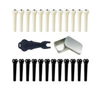 mophrati Paquete de 24 clavijas de repuesto para puente de guitarra. Incluye extractor de clavijas de puente. Duradero para guitarras acústicas clásicas. de guitarra. Piezas de