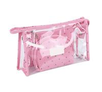 mophrati Paquete de 3 Bolsas de cosméticos, organización Impermeable, Bolsa de Maquillaje para baño, contenedor Organizador de artículos Diversos Reutilizables para el hogar, Rosa roja