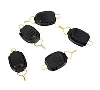 mophrati Paquete de 30 ABS Fish Line Holder Stop Hebilla Clip Profesional Baitcasting Carrete Pesca Cable Keeper Stopper Accesorios, Negro