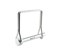 mophrati Pasador de Acoplamiento de Seguridad Gran Capacidad Carga, Pasador Bloqueo Eje Cuadrado Resistencia para césped, jardín y remolques, Bloqueo Alambre Acero Inoxidable 316, 4.8 x 50 mm