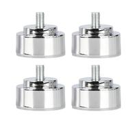 mophrati Patas de sofá, patas de soporte para muebles metal, redondas resistentes, mesas centro, camas y gabinetes, soporte muebles metal, altura ajustable, Plata, 3cm