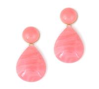 mophrati Pendiente de resina gota colgante orejas Stud mano de obra fina No alergia seguridad DIY Prop boda Navidad moda pendientes fiesta joyería, Rosa