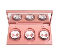 mophrati Pestañas simuladas cruzadas tridimensionales para repetir con múltiples estilos para elegir fibra autoadhesiva no adhesiva, tres pares, W09