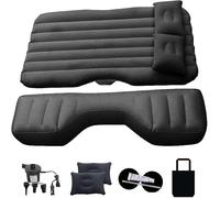 mophrati Plataforma de camping para coche con colchón hinchable que ofrece una solución de descanso acogedora y optimizada para la comodidad en cada viaje por carretera, negro