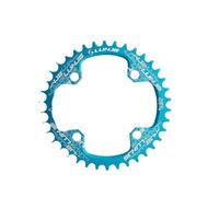 mophrati Platos Anchos Estrechos prácticos Redondos 34T 36T CNC Rueda de Cadena de Bicicleta montaña Resistente al Desgaste Piezas Placa Dientes a Prueba Herrumbre, Azul, 36T