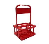 mophrati Portabotellas Plegable y Duradero, Soporte portátil Que Organiza y transporta fácilmente hasta 4 Botellas para Senderismo y Ciclismo, Soporte portátil de Mano para , Rojo , 32x19x18cm