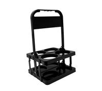 mophrati Portabotellas Plegable y Duradero, Soporte portátil Que Organiza y transporta fácilmente hasta 4 Botellas para Senderismo y Ciclismo, Soporte portátil de Mano para , Negro , 32x19x18cm