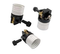 mophrati Portalámparas con perilla de interruptor giratorio E26 de repuesto. Reparación lámparas domésticas estándar. Reemplazo sencillo la pieza dañada del portalámparas antiguo. Reemplazo