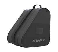 mophrati Práctica bolsa para patines con correa de hombro ajustable, fácil de limpiar, bolsa transporte para zapatos patinaje con asa, almacenamiento patines, Negro, 16x10x16cm