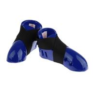 mophrati Protector de pie Flexible para Karate y Taekwondo, Zapatos de PU Amplia aplicación, Equipo sin Bloqueo Movimiento, Hecho con Esponja, Azul, Metro