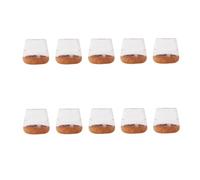 mophrati Protectores de Agarre de caña Pescar, Tapas Extremo caña Pescar, TPR Resistente y Flexible, evitan deslizamientos con Gran Elasticidad en cañas, Engranaje Anillo Fijo, Claro, 2.8 x 2.5 cm