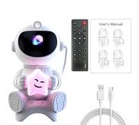 mophrati Proyector de cielo estrellado con luz de astronauta único con Bluetooth para Star Astronaut ABS Proyector luz Starry Rockets, Abrazar las estrellas