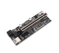 mophrati Puertos de alimentación Tarjeta 3.0 Temperatura PCI- 1x a 16x Extensor Gráfico PC de Escritorio Computadora Minería Placa Base Accesorio