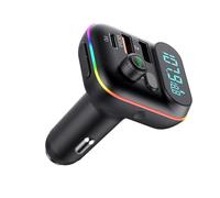 mophrati Radio de Coche Bluetooth 0 transmisor FM Reproductor MP3 Cargador USB Dual transmisor FM de Coche Utiliza un micrófono más Potente rápido