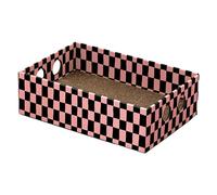 mophrati Rascador de cartón Duradero para Gatos, Cama con Aberturas para un Juego cómodo, para Gatos pequeños, medianos y Grandes, Naranja Rojo, 47 x 31.5 x 14 cm