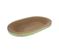 mophrati Rascador de cartón fiable para Gatos. Ofrece un Lugar Acogedor para Dormir y Jugar. Rascador Tipo Cuenco. Corrugado. Muebles, Amarillo Verde, 53x37x8.5cm