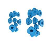 mophrati Reemplazo de 20 paquetes por lote para rizadores tradicionales, rulos de silicona para el cabello, rizador cabello sin calor, rizos suaves para el, Azul oscuro, 10 grandes 10 pequeños