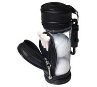 mophrati Riñonera portabolas de Golf con Soporte para Tees, portátil y Segura. Cremallera de Acero Inoxidable. Ideal para Llevar Pelotas Golf.