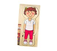 mophrati Rompecabezas de para Madera del Cuerpo Humano Juguetes Rompecabezas de Partes del Cuerpo Humano para niños en Edad Preescolar niña