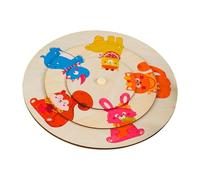 mophrati Rompecabezas de para Madera para bebés, Regalo Educativo, Colores Vivos, Rompecabezas Interactivo Atractivo, fomenta la Experiencia de Aprendizaje, , Animal , 18 x 18 cm