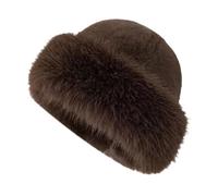 mophrati Sombreros para caminar para viajes Sombrero de invierno Disfrute del clima frío con un elegante sombrero de piel sintética de invierno Cálido y cómodo en climas, Marrón