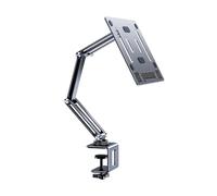 mophrati Soporte de Lectura de Libros aleación Aluminio, ángulo Multifuncional Ajustable, Soporte Repuesto para Ordenador portátil Escritorio 360 Grados, Tipo 2 Gris