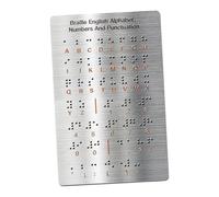 mophrati Tablero de Aprendizaje de Braille eficiente, Ligero, con Funciones mejoradas, para Principiantes con discapacidad Visual Que aprenden con Facilidad. Tablero Alfabeto