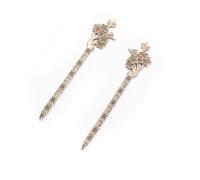 mophrati Tenedor para el cabello Líneas de arte Escultura Herramientas de peinado Marca paginación lectura Clip libro para lectores viajes Fans la literatura, Bronce antiguo